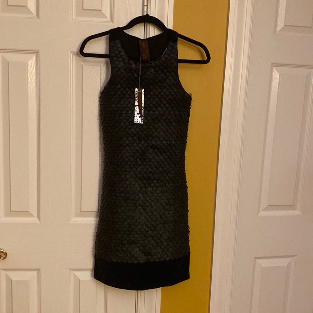Leather Black Dress